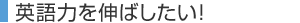 英語力を伸ばしたい