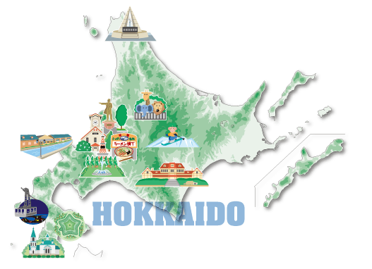 北海道の地図・北海道のおでかけスポット