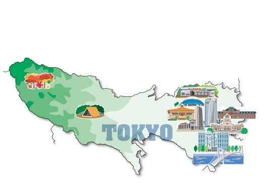 東京都の地図・東京都のおでかけスポット