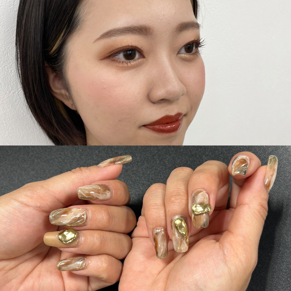 ニュアンスネイル／秋メイクでトレンド顔になろう！（トータルビューティ科）／足利デザイン・ビューティ専門学校