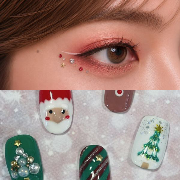 【30名限定】クリスマスメイク♪/クリスマスネイル体験＋ブランドプレゼントあり(TB)／足利デザイン・ビューティ専門学校