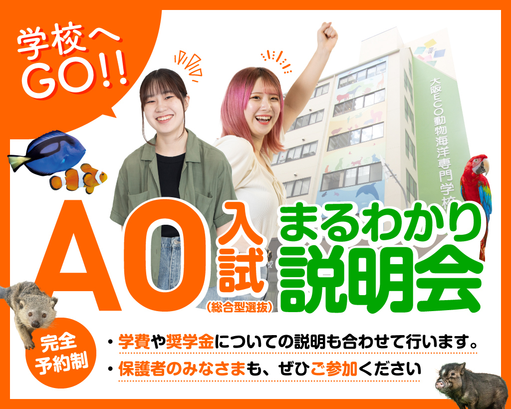 AO入試（総合型選抜）まるわかり説明会／大阪ＥＣＯ動物海洋専門学校