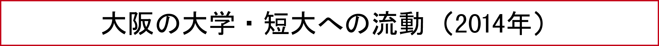 大阪の大学・短大への流動 （2013年）