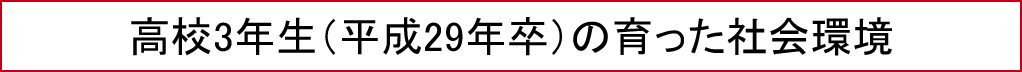 高校3年生（平成29年卒）の育った社会環境