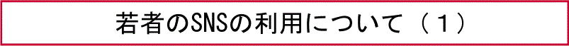 若者のSNSの利用について（１）