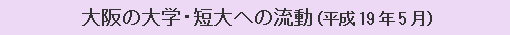 大阪の大学・短大への流動（平成19年5月）