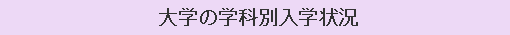 大学の学科別入学状況