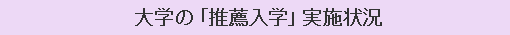 大学の「推薦入学」実施状況