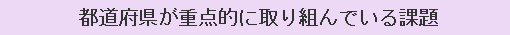 都道府県が重点的に取り組んでいる課題