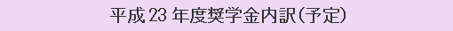平成23年度奨学金内訳（予定）