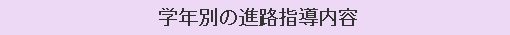 学年別の進路指導内容