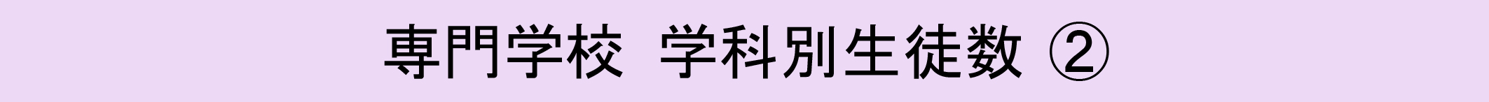 専門学校 学科別生徒数（２）