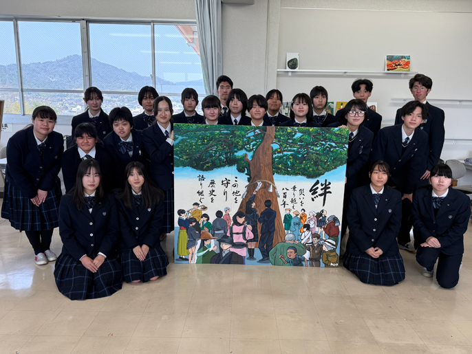 広島県　熊野高校　美術部、書道部のみなさん11