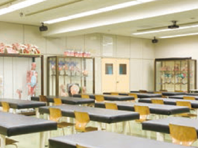 【理学・作業療法実習室(千葉キャンパス)】実習に使用するさまざまな施設が整い、実践的な専門知識と技術を学びます。