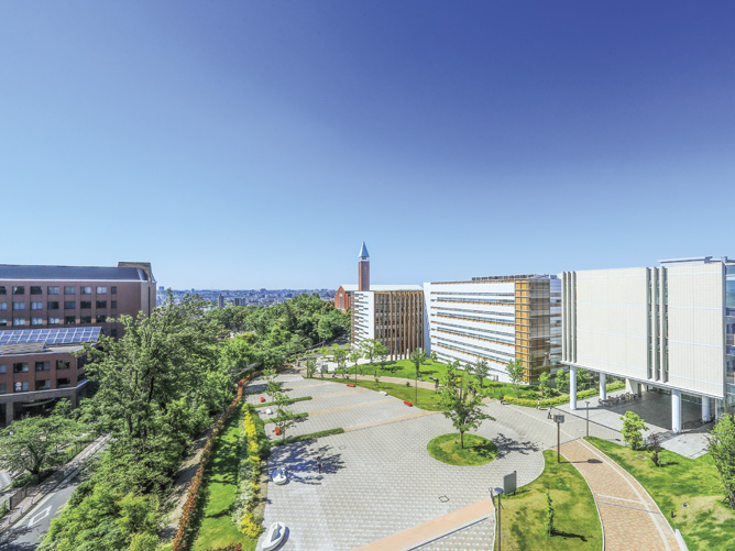 教育環境の改善、キャンパスの整備を進める金城学院キャンパスマスタープラン「KMP21」が新E1棟の完成をもって完了。2022年3月には看護学部専用の校舎を建設します。