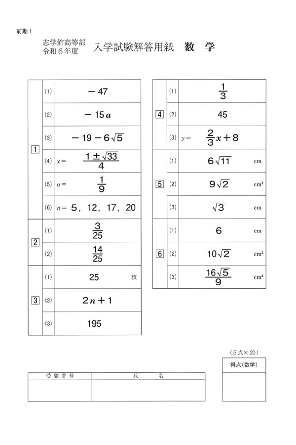 志学館高等部 24年度高等学校受験用―前期第1回 (5年間入試と研究C20) 中学入試・高校入試過去問題集、受験用問題集の東京学参