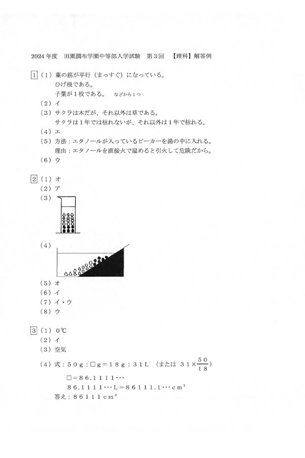 田園調布学園中学校　平成11年度用　中学受験　過去問 田園調布学園中学校 平成11年度用 中学受験 過去問 田園調布学園