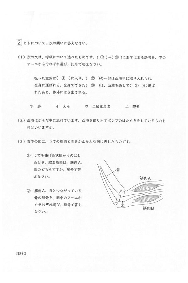 入試過去問（問題）（2ページ目）｜関西創価中学校の入試過去問