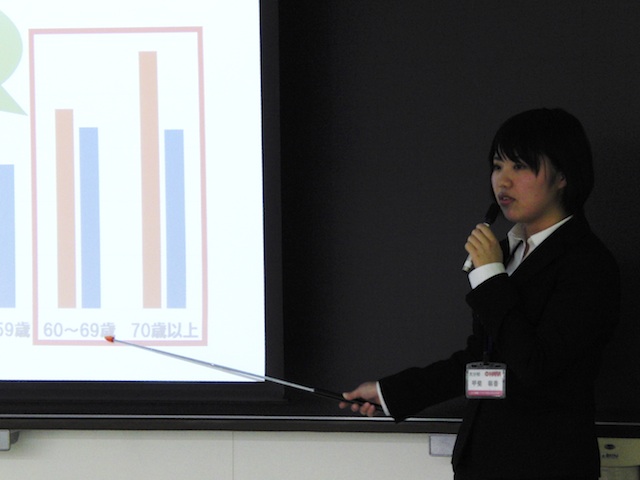 【ビジネス分野】マーケティングコンテスト。企業様のご協力を頂き、営業・販売接客職の内定者を中心とした卒業研究です。